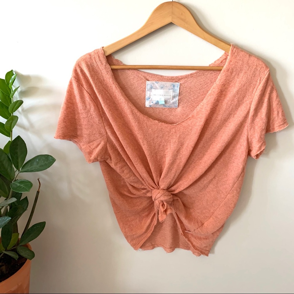 Melissa & Marley- Sheer Distressed Top